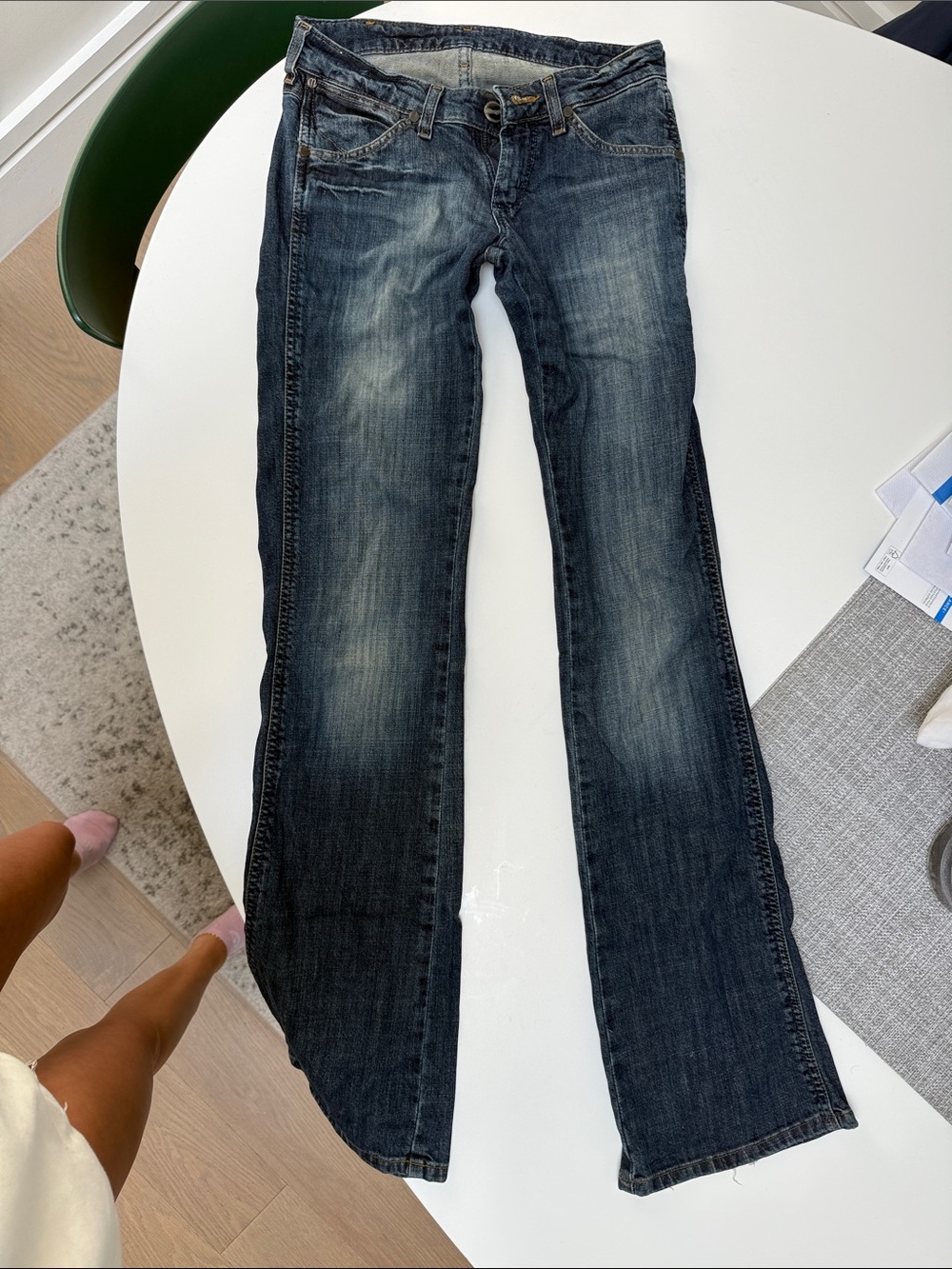 Wrangler Women's Faded Blue Flare Jeans